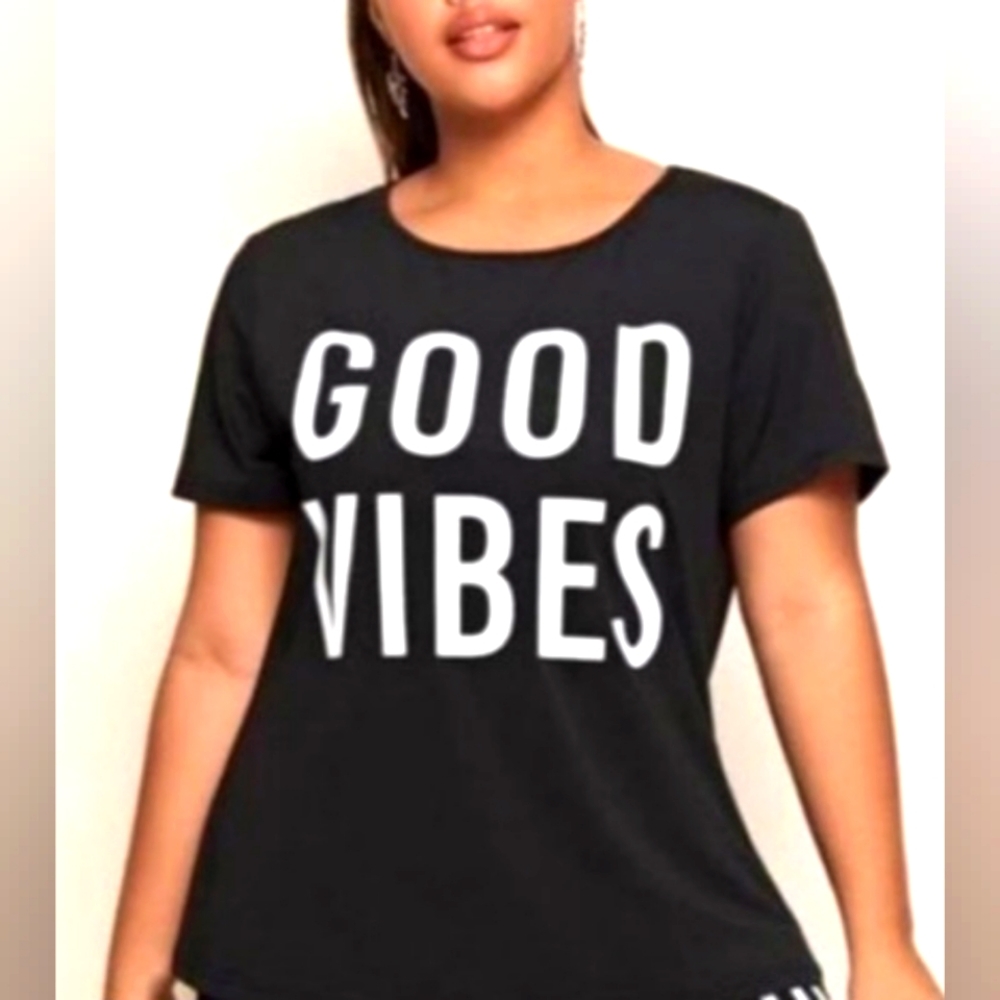 SHEIN Good Vibes Tee